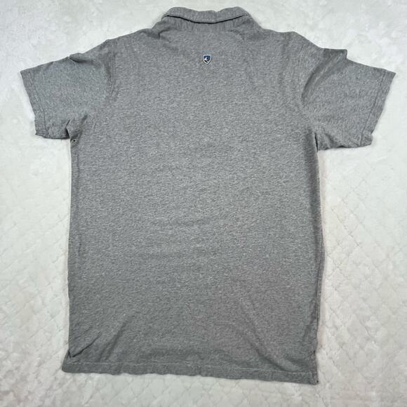 Kuhl Wildfibre Cotton Gray Short Sleeve Polo Shirt Men’s Sz Md - Picture 5 of 7
